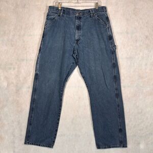 Wrangler Jeans Mens 36x32 Carpenter Blue Good Authentic Issue 94LSWDV Utility
